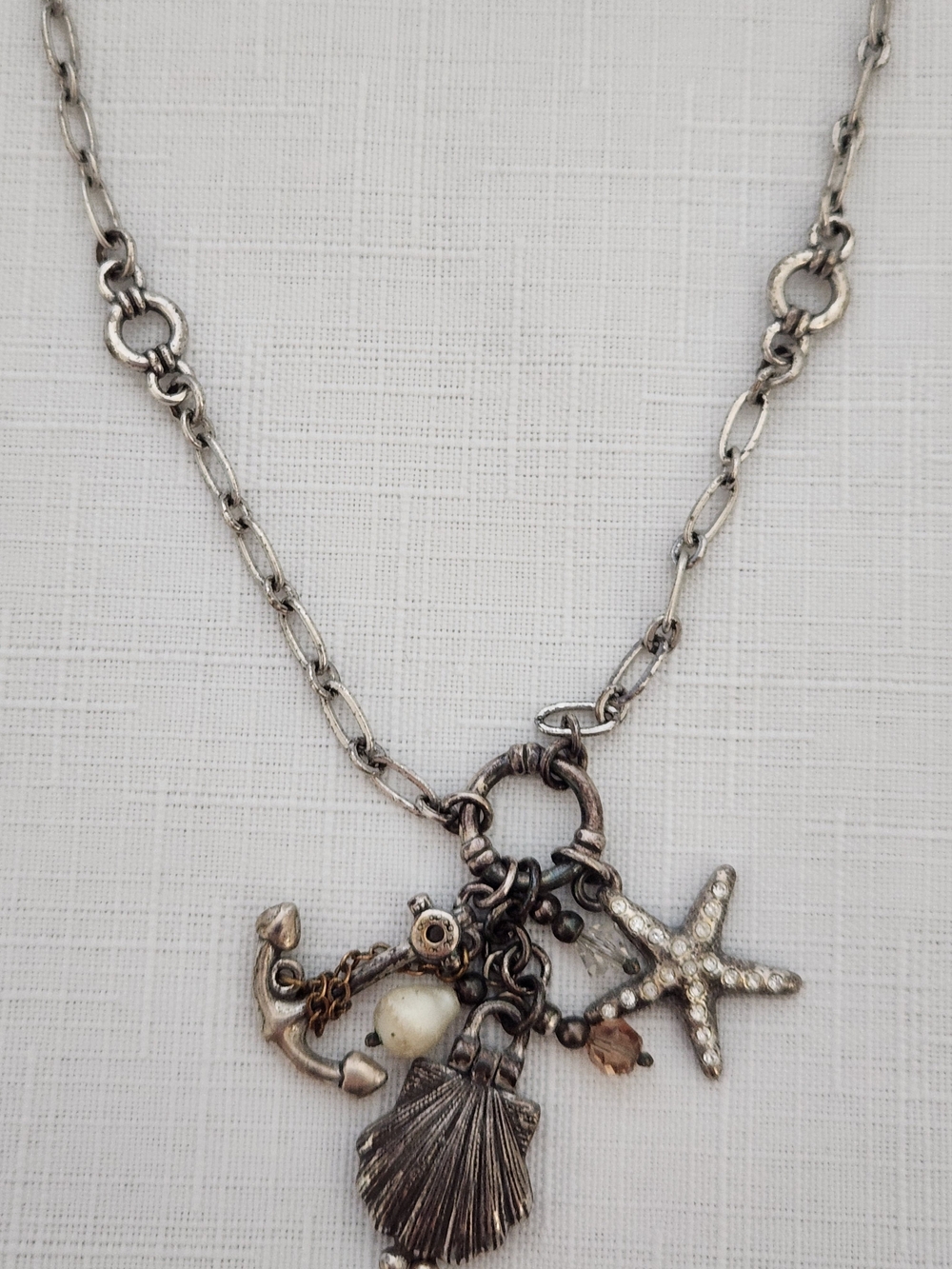 Brighton Nantucket Collection Silver Charm Necklace-Retired Design